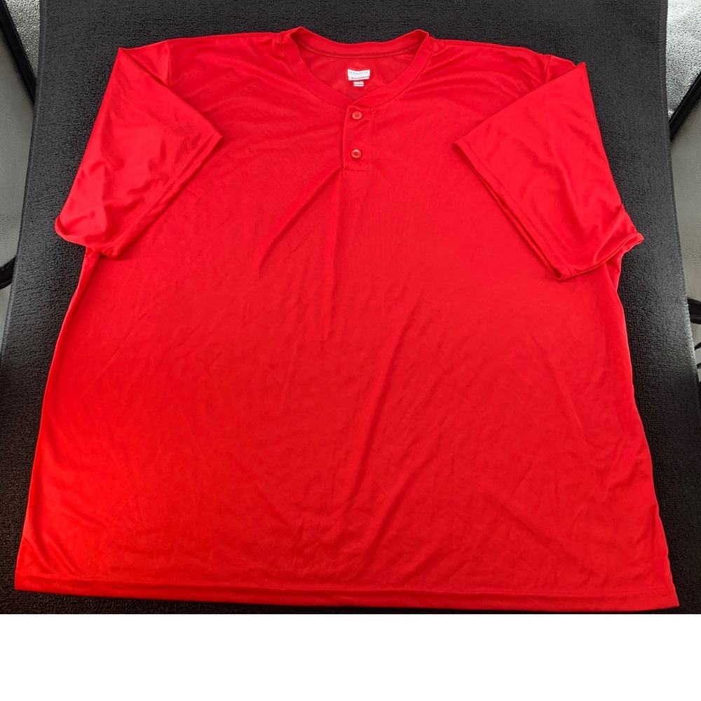 Augusta Sportswear Red Moisture‎ Management Adult 4XL Henely Shirt